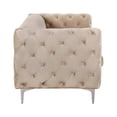thumbnail image 7 of RN Furnishings Loveseat & chairs Velvet Fabric Living room furniture Set -Beige, 7 of 7