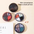 thumbnail image 3 of CSChome Pill Box Portable Dispenser Box – Sealing Lid Double Layer Round Plastic Box Portable Tablet Supplement Capsule Holder, 3 of 7