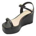 thumbnail image 6 of Black Strappy Platform Wedge, 6 of 7