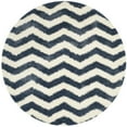 thumbnail image 5 of SAFAVIEH Montreal Caprice Zigzag Stripes Shag Area Rug, Ivory/Blue, 4' x 6', 5 of 11