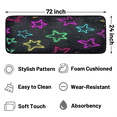 thumbnail image 2 of ADECORIVY Neon Stars Hallway Runner Rug 2x6 Washable Kitchen Runner Non Slip Laundry Room Bathroom Rug Rainbow Stars Soft Carpet for Living Room Entryway Mat, 2 of 8