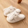 thumbnail image 2 of HUANBAI Cozy Animal Themed Indoor Slippers For Kids Girls With Sole Winter Shoes For Children Soft Warm Fleece Lined Home Footwear 6-7 Years, 2 of 6