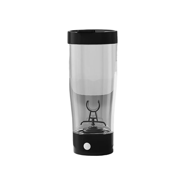 Yuarrent Taza mezcladora Botella mezcladora PC Tamaño compacto Funcionamiento con Accesorios para exteriores Taza agitadora Juegos de servir café y té Negro