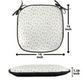 thumbnail image 5 of Autumn Chair Seating Cushion, Yellow Rain Drops Pattern Moisture Condensed from Atmosphere Print, Soft Seat Pads for Office with Anti-slip Backing, 16"x16", Mustard Black White, by Ambesonne, 5 of 7