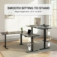thumbnail image 3 of DESINO L-Shaped Standing Desk Adjustable Height, 63 Inch Electric Stand up Corner Computer Desk, Sit Stand Home Office Desk with Splice Board, Black, 3 of 9