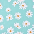 thumbnail image 2 of 50Sheet PU Leather Fabric Sheet Self-adhesive Fabric Rectangle Daisy Pattern Turquoise 30x20x0.1cm, 2 of 3