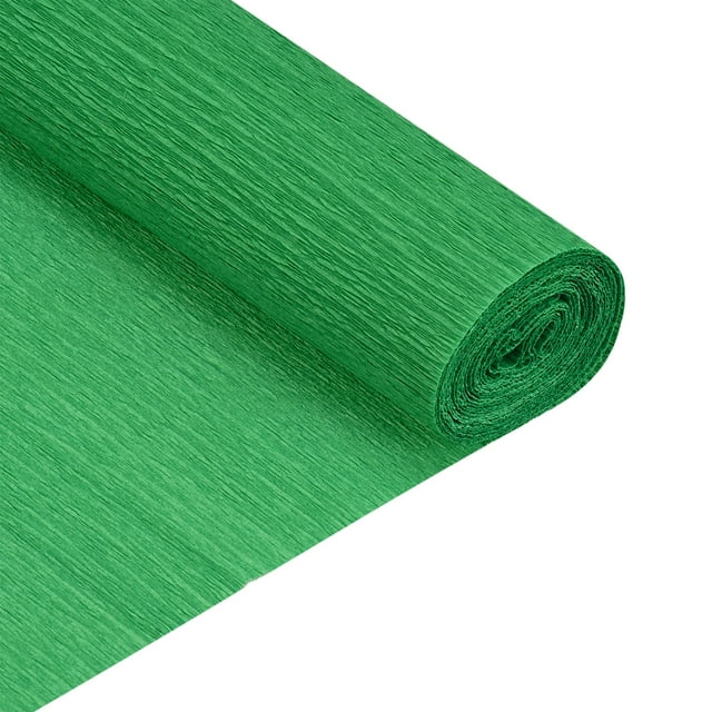 Rollo de papel crepé decoración de papel crepé de 5 pies de largo y 20 pulgadas de ancho, verde oscuro, paquete de 2