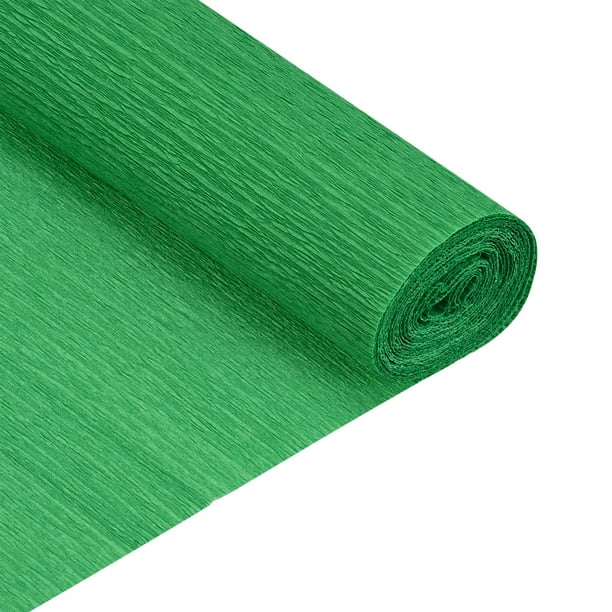 Rollo de papel crepé decoración de papel crepé de 5 pies de largo y 20 pulgadas de ancho, verde oscuro, paquete de 2