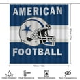 thumbnail image 2 of Football Cowboys Shower Curtain Sets Non-Slip Rugs Bath Mat Toilet Cover U Shaped Mat 4 Pcs, 2 of 6