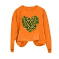 thumbnail image 3 of FDGIU ‌‌‌‌Women's Saint Patrick's Day Sweatshirt - Long Sleeve Green Shamrock Print Crew Neck Pullover, 3 of 6