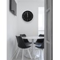 thumbnail image 4 of Reloj de Pared Moderno QZ Silencioso Elegante Plata con Fondo Negro 30 cms x 4 cms RLPLNE, 4 of 5