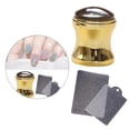 thumbnail image 2 of Juego de plantillas de silicona para decoración de uñas, raspador y estampador, reutilizables, para mujer. dorado, 2 of 8