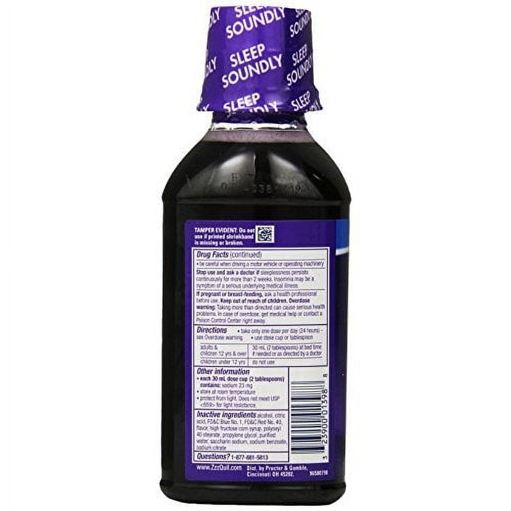 ZzzQuil Nighttime Sleep-Aid Liquid Warming Berry Flavor 12 Fl Oz