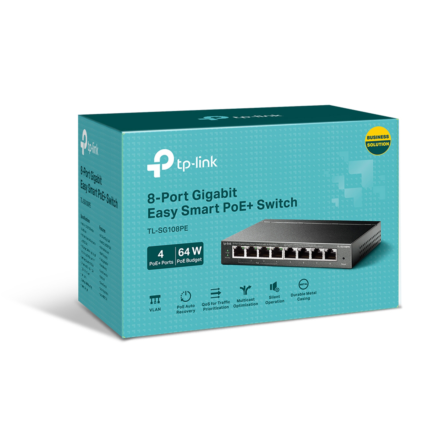 TP-Link TL-SG108PE V3 | 8 Port Gigabit PoE Switch | Easy Smart Managed | 4 PoE+ Ports @64W | Plug & Play | Sturdy Metal w/ Shielded Ports | Fanless | QoS, Vlan & IGMP | Limited Lifetime Protection - image 2 of 2