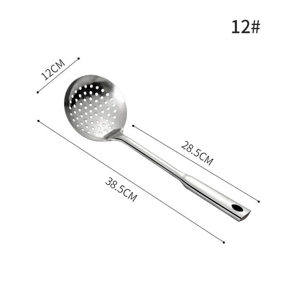 Shijinpojj Stainless Steel Long Handle Pasta Colander Ramen Scoop Oil Skimmer Food Strainer Sieve with Hanging Hole Design Cooking Tools