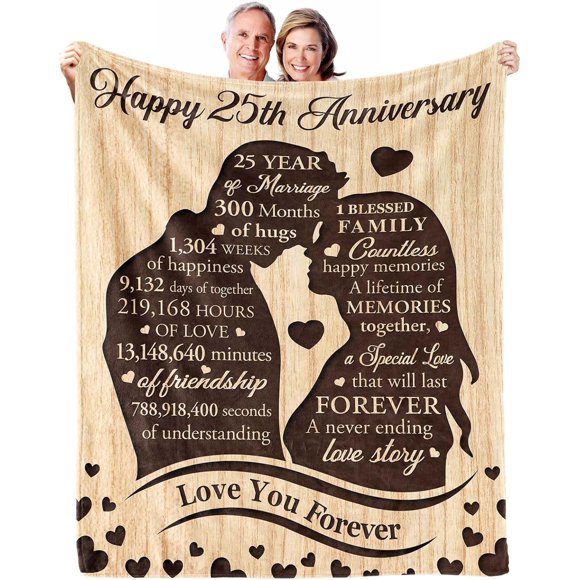 LHSHID 1st Anniversary Blanket Gifts for Couple One Year Anniversary Wedding Gifts for Boyfriend Girlfriend 1 Year Anniversary Wedding Gifts for Her Him 60x80in
