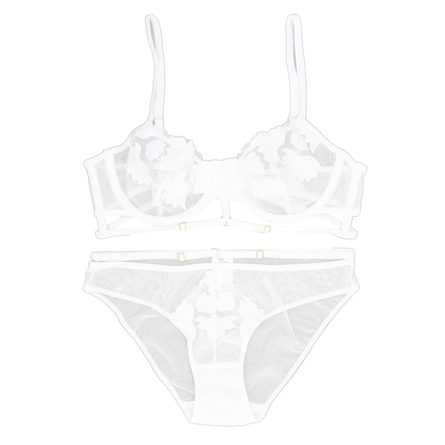Sujetador de encaje para mujer,Conjunto de bralette de encaje para mujer Conjunto de sujetador de ropa interior acolchado Bralette de encaje Características de vanguardia