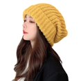 thumbnail image 5 of CoCopeanut Large Size Ladies Knitted Hats Warm Temperature Outdoor Men and Women Skin-Friendly Big Head Woolen Hats Clothing Accessories, 5 of 6