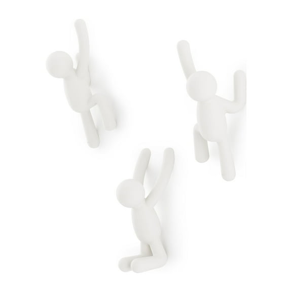 Umbra Buddy Decorative Wall Hooks Set of 3 White