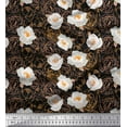 thumbnail image 1 of Soimoi Cotton Poplin Fabric Rose & Peony Shirting Fabric Prints by Yard 56 Inch Wide, 1 of 1