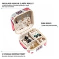 thumbnail image 2 of Valentine's Day Travel Portable Square Jewelry Box Organizer for Rings, Earrings, Necklaces, Bracelets, etc. for Girls and Women, 2 of 6