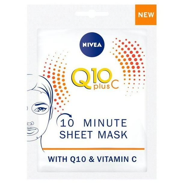Dader Melodieus Onmogelijk NIVEA Q10 Plus C Anti-Wrinkle & Energy 10 Minute Sheet Mask - European  Version NOT North American Variety - Imported from United Kingdom by  Sentogo - SOLD AS A 2 PACK - Walmart.com
