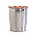 thumbnail image 4 of Indian Art Villa Handmade Steel Copper Luxury Drinking Glasses, Silver & Brown Finish, Drinkware – 8.5 oz Each, Set of 4 Pcs, 4 of 4