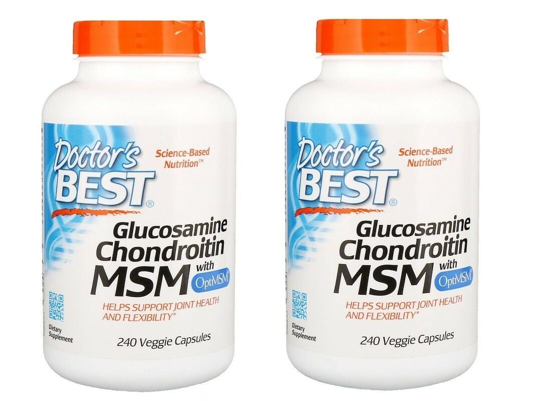 Doctors Best Glucosamine Chondroitin Msm 240 Vegetarian Capsules 2 Packs