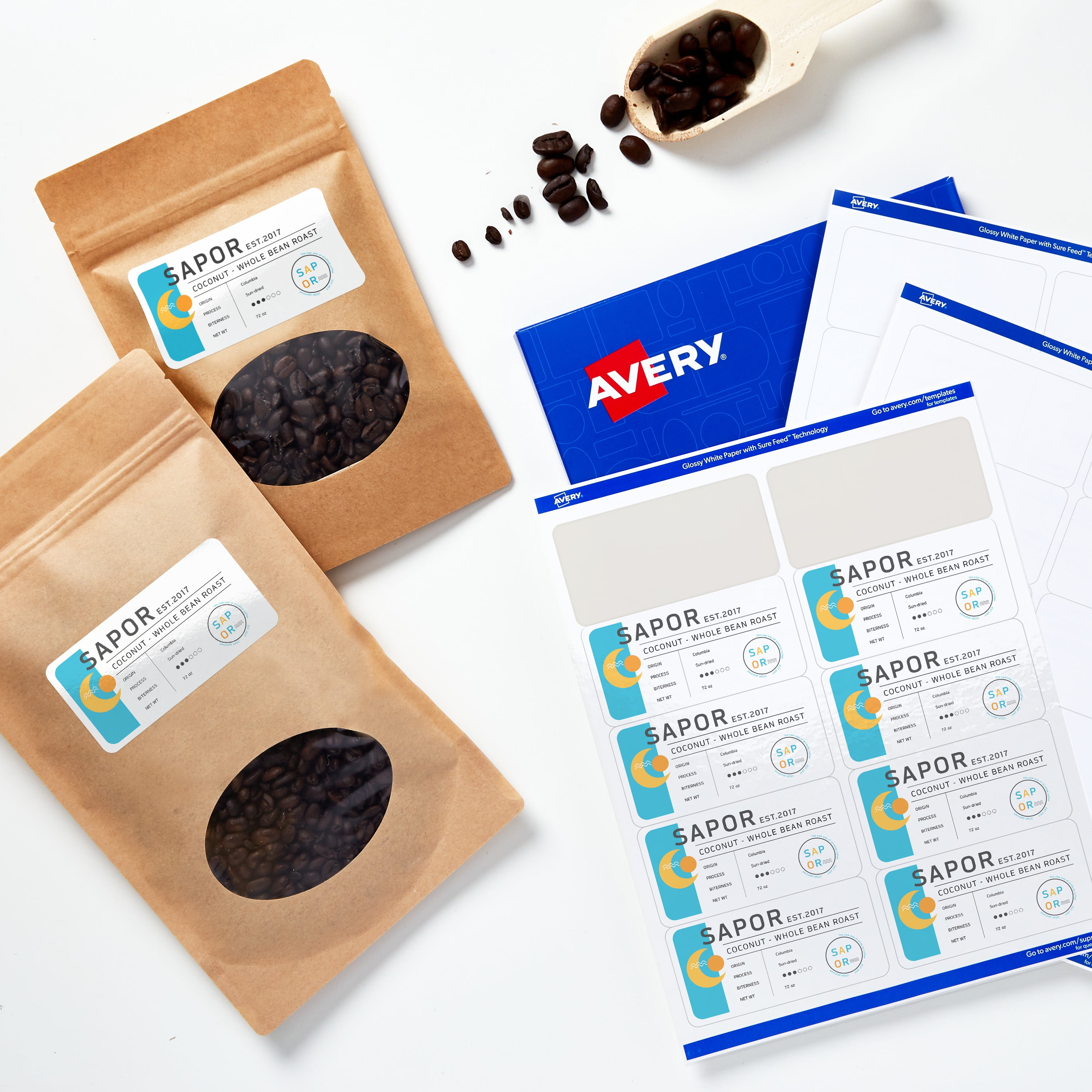 avery 2x4 glossy labels