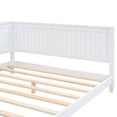 thumbnail image 4 of Full Size Daybed/ Bed In White - Mid-century Modern Style With Wood And Slats Frame For Versatile Decor, 4 of 7