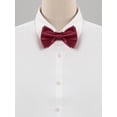 thumbnail image 2 of INSPIRE CHIC Nœud Papillon de Smoking pour Homme, Couleur Unie, à Nouer Soi-Même, pour Mariage Formel, Rouge Vin, Taille Unique, 2 of 5