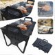 thumbnail image 1 of Parrilla metálica con ranuras - Parrilla plegable para barbacoa, parrilla portátil con ranuras para barbacoa, ideal para acampar y viajar al aire libre., 1 of 5