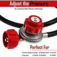 thumbnail image 6 of GasOne Propane Regulator - With Propane Brass Orifice 4 ft High Pressure Propane 0-20 PSI Adjustable, 6 of 8