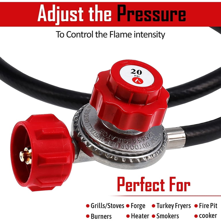 Gas One High-Pressure Propane Regulator, 4-Ft, Adjustable photo 6