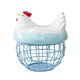 thumbnail image 2 of Cesta para huevos de gallina, frutero con tapa de cerámica con forma de gallina, cesta decorativa para guardar huevos. Azul, 2 of 9