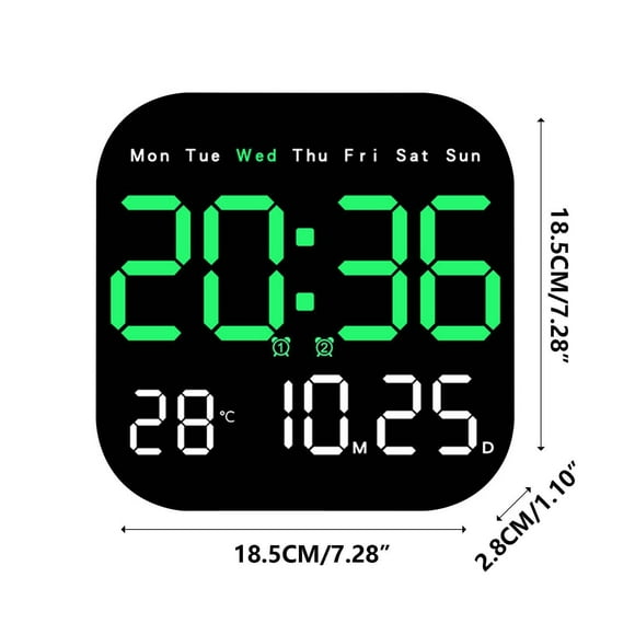 Led Wall Clock,Digital Clock Wall Multifunctional Clock Led Electronic Clock Living Room Fresh Wall Clock Can Be Hung Or Stand Use Clock Digital Wall Clock,Wall Clock Modern,Led Clock Wall