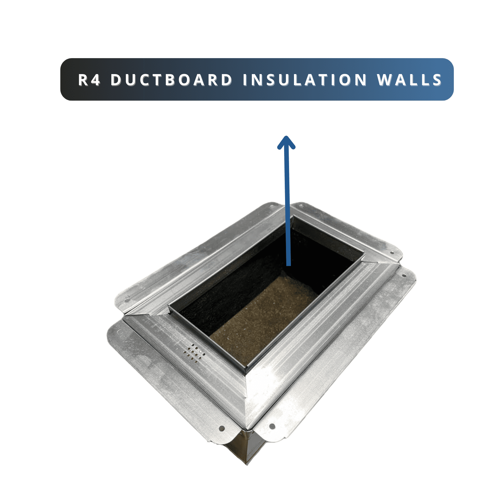F&L R4 Insulated Galvanized Ceiling Register Box - Connects Register Vent and Diffuser, HVAC Duct Boot" (10" X 4")