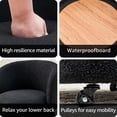 thumbnail image 5 of Mxfurhawa Modern Velvet Storage Ottoman – Vanity Stool with Backrest & 5 Rolling Wheels, Small Footstool for Makeup, Bedroom, or Extra Seating (Black), 5 of 7