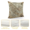 thumbnail image 4 of Orinice  Island Throw Pillow Cushion Cover, Old Antique Treasure Map Details Retro Color Adventure Sailing Pirate Print, Decorative Square Accent Pillow Case,  12x12in, 4 of 5