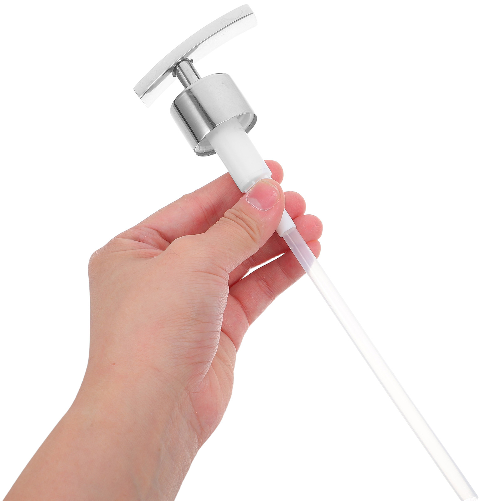 OUNONA 2-Pack Metal Pump Nozzle Replacement for Lotion and Dish Soap Bottles, and Easy to Install