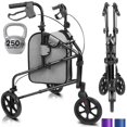 thumbnail image 1 of Andador de 3 ruedas Vive Mobility - Andador de tres ruedas para personas mayores - Ligero, plegable, estrecho y resistente - Para hombres y mujeres mayores - Triciclo plegable de 3 ruedas con bolsa ti, 1 of 5