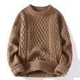 thumbnail image 2 of Suéter de color sólido con tendencia de moda de otoño e invierno, suéter casual holgado y atractivo para hombre, 2 of 5