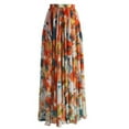 thumbnail image 1 of FINELOOK Summer Women Chiffon Floral Full Skirt Evening Party Long Maxi Dress, 1 of 5