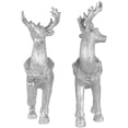 thumbnail image 6 of Northlight Glitter Dusted Reindeer Christmas Figurines - Set of 2 - Silver Finish, 6 of 6