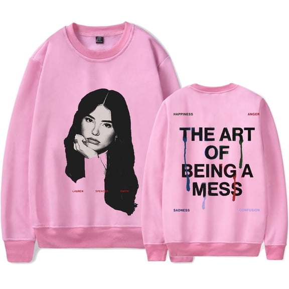 Lauren Spencer Smith The Art Of Being A Mess Tour Long Sleeve Crew Neck Pullover Casual Sweatshirt Unisex Streetwear