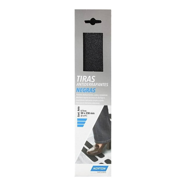 Tiras Antiderrapantes Norton 50 mm X 230 mm Negras