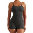 thumbnail image 2 of Women Backless Tummy Control Jumpsuits High Waist Workout Jumpsuits Sleeveless V Back Scrunch Yoga Rompers, 2 of 9