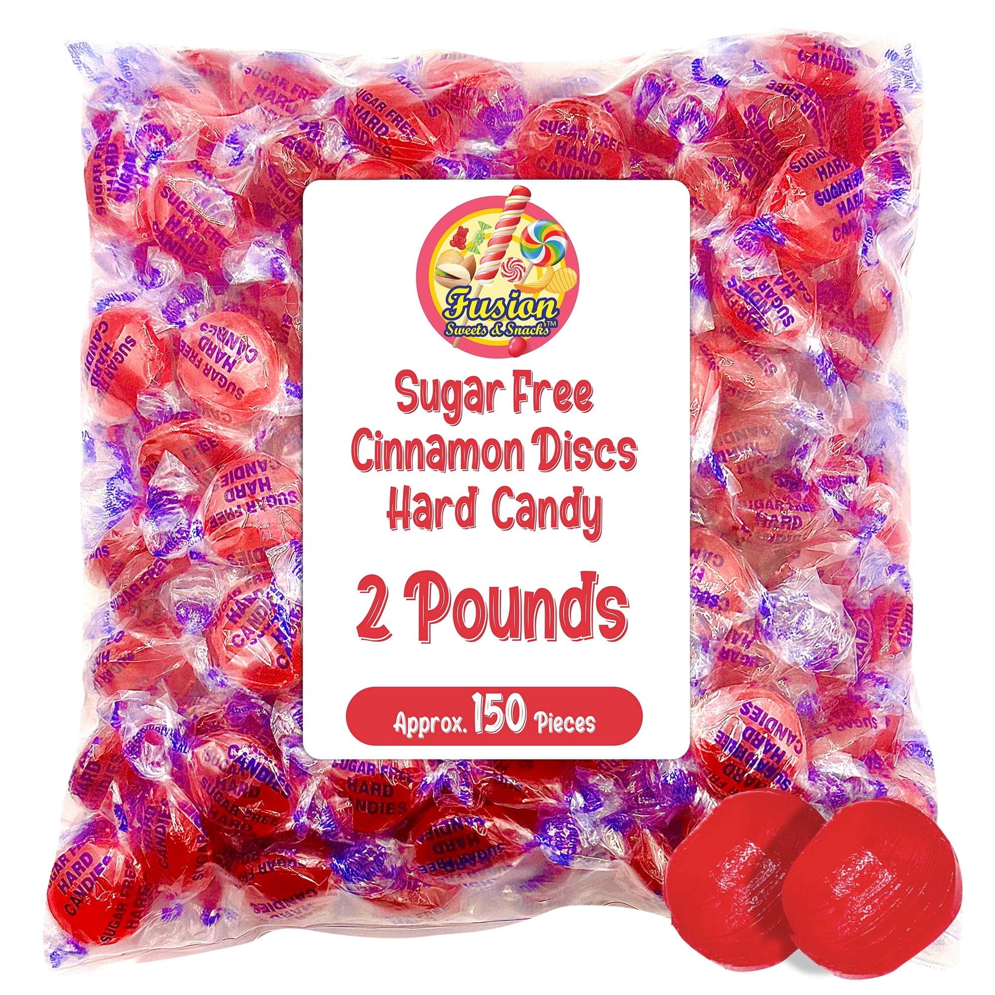 SweetGourmet Cinnamon Discs Bulk Hard Candy 2 Pounds, Individually