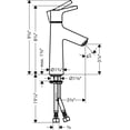 thumbnail image 4 of Hansgrohe 72025 Talis S 1.0 GPM Single Hole Bathroom Faucet - Chrome, 4 of 4
