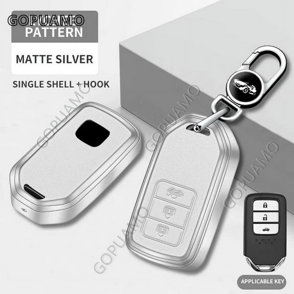 For Honda A 3 buttons 2016 2017 CRV Pilot Accord Civic Fit Freed Zinc alloy leather Car Remote Key Cover Case Protective